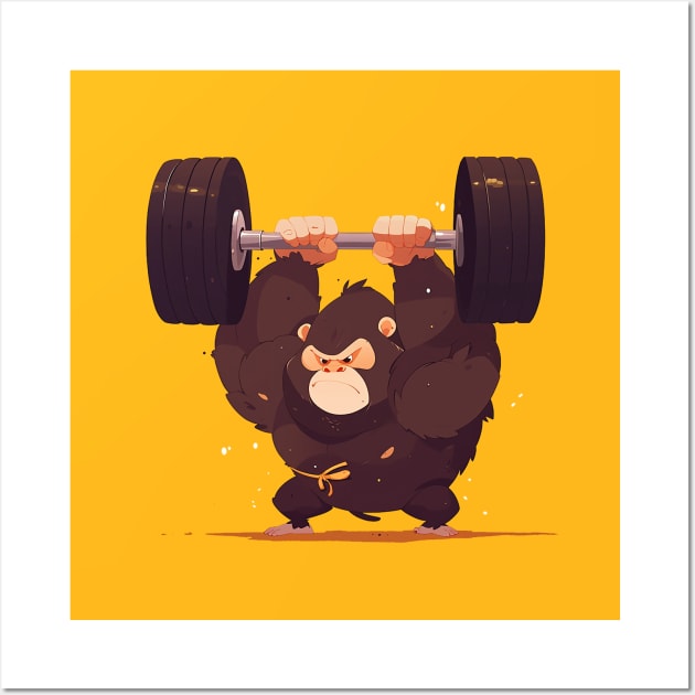 gorilla at gym Wall Art by peterdoraki